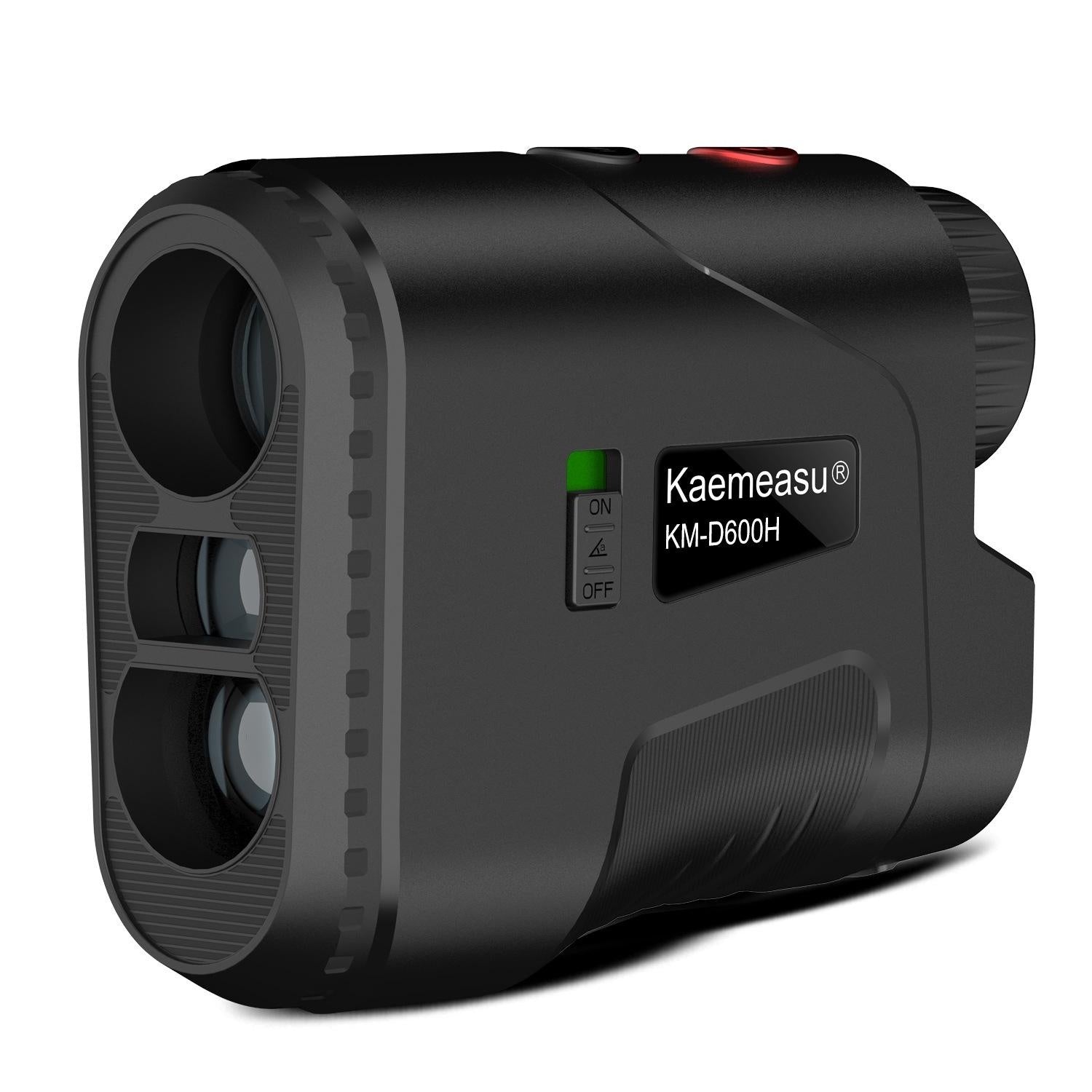 Black Kaemeasu laser rangefinder on a white background