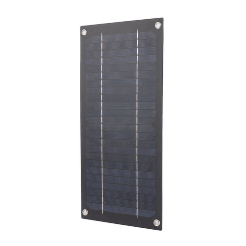 Solar panel with visible brand name on a white background