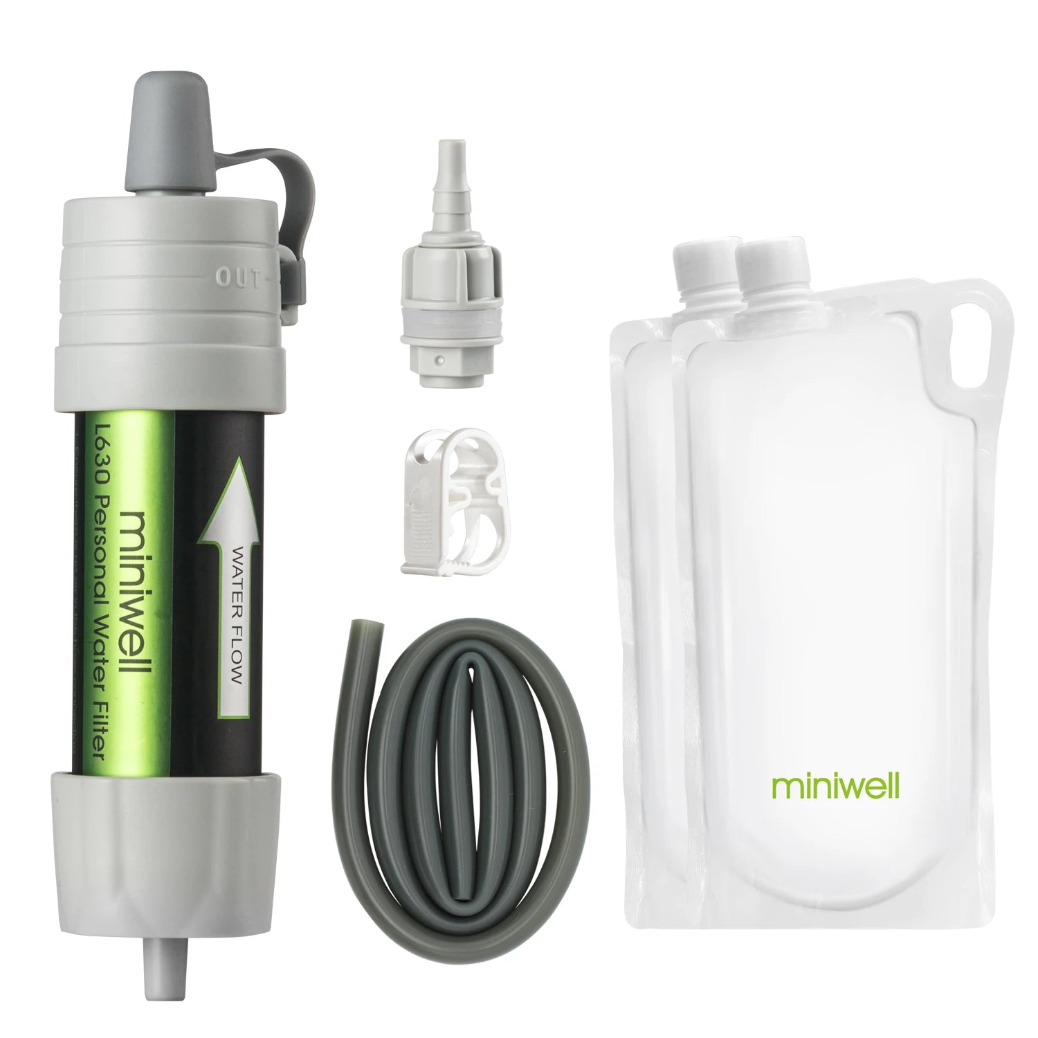 Gravity Water Filter Survival Kit 0.1 Micron Camping Hiking Emergency Preparedness