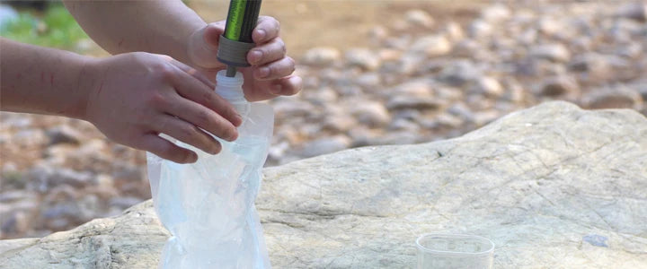 Gravity Water Filter Survival Kit 0.1 Micron Camping Hiking Emergency Preparedness