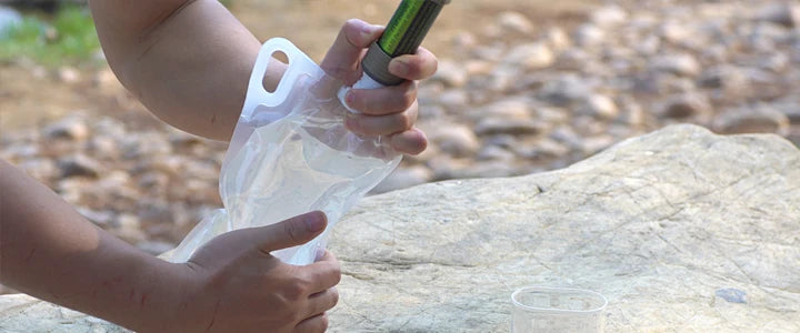 Gravity Water Filter Survival Kit 0.1 Micron Camping Hiking Emergency Preparedness