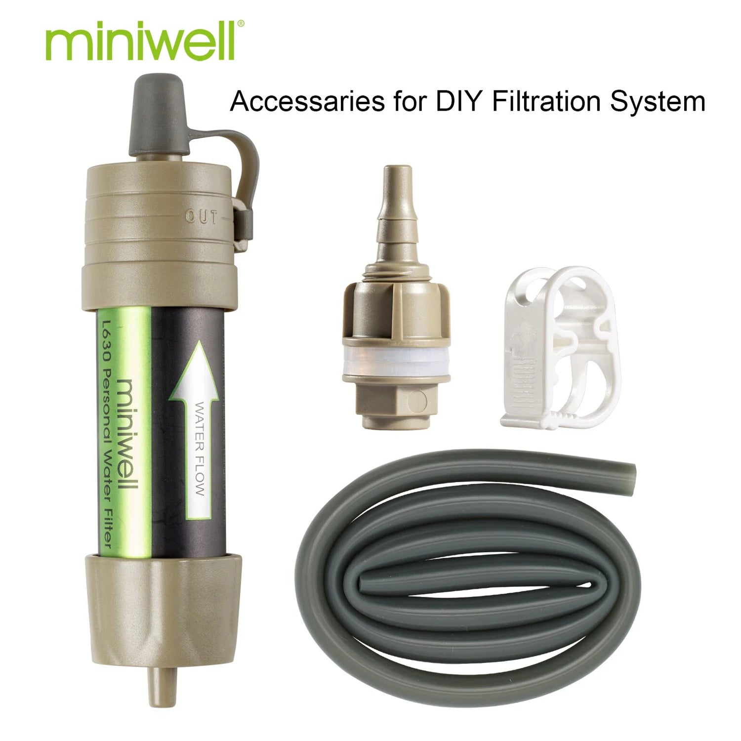Gravity Water Filter Survival Kit 0.1 Micron Camping Hiking Emergency Preparedness