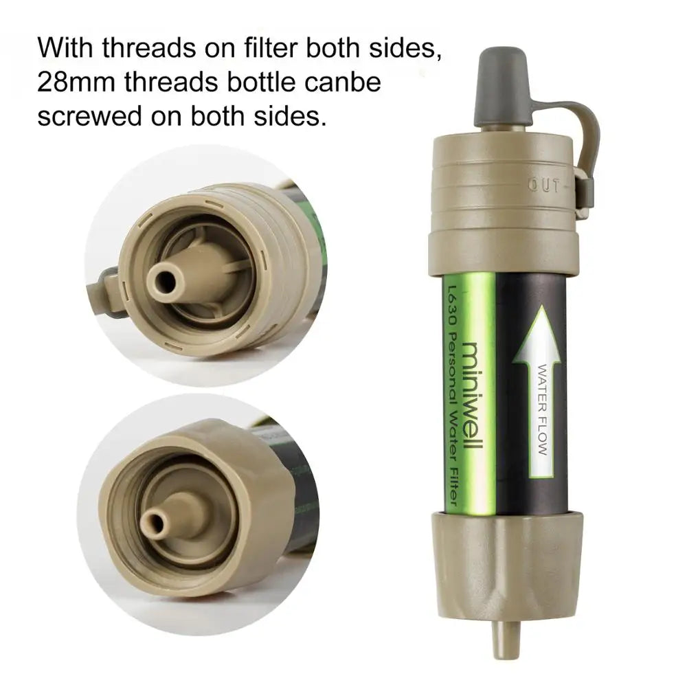 Gravity Water Filter Survival Kit 0.1 Micron Camping Hiking Emergency Preparedness