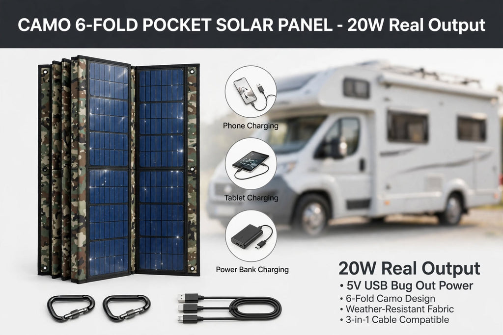 Trend Pulse M Camo 6-Fold Pocket 20W Solar Charger