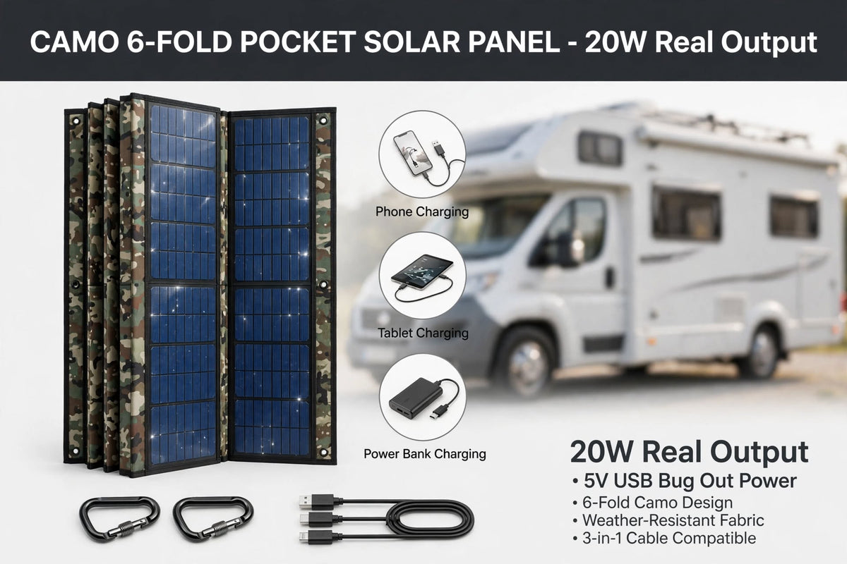 Trend Pulse M Camo 6-Fold Pocket 20W Solar Charger