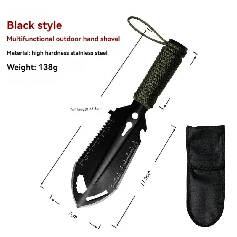 6-in-1 Tactical Micro-Survival Trowel | Paracord-Wrapped Multi-Mission Tool