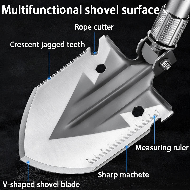 Elite Tactical Engineer Shovel | Seamless Molded Survival Multi-Tool.