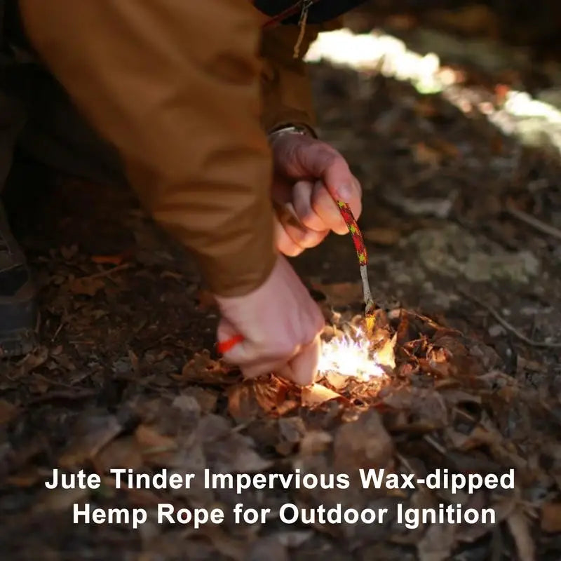 Trend Pulse M – Ember Cord – 25ft Wax-Dipped Hemp Tinder Rope | All-Weather Fire Starting Cord for Survival & Bushcraft
