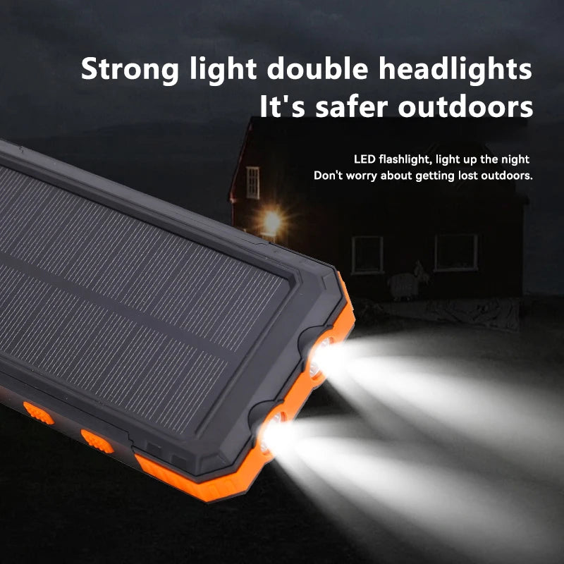 Solar Power Bank 200000mAh Ultra-High Capacity Portable Charger for Camping RV Emergency