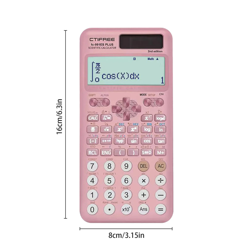 417-Function Scientific Calculator – Dual Power, 10+2 Digit Display