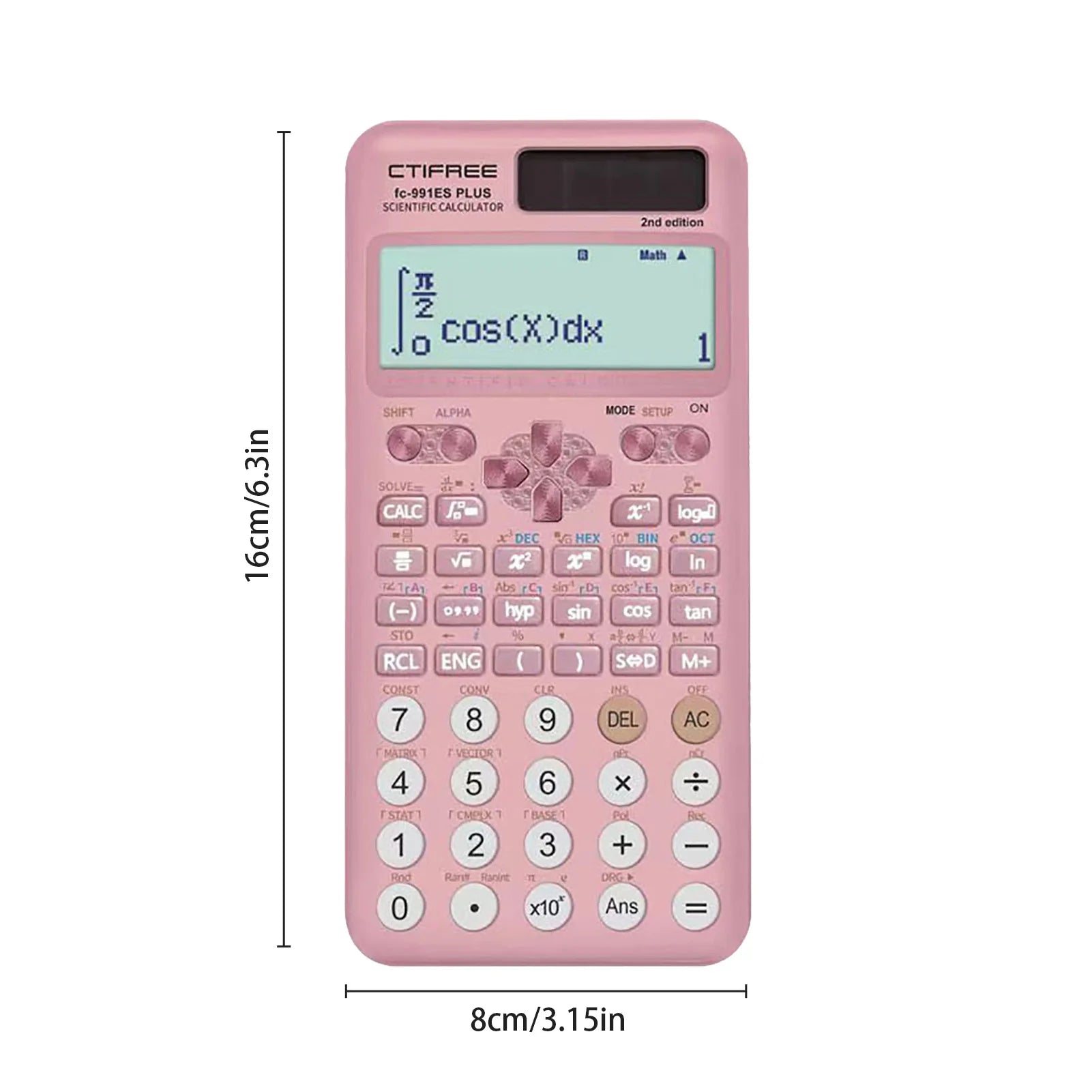 417-Function Scientific Calculator – Dual Power, 10+2 Digit Display
