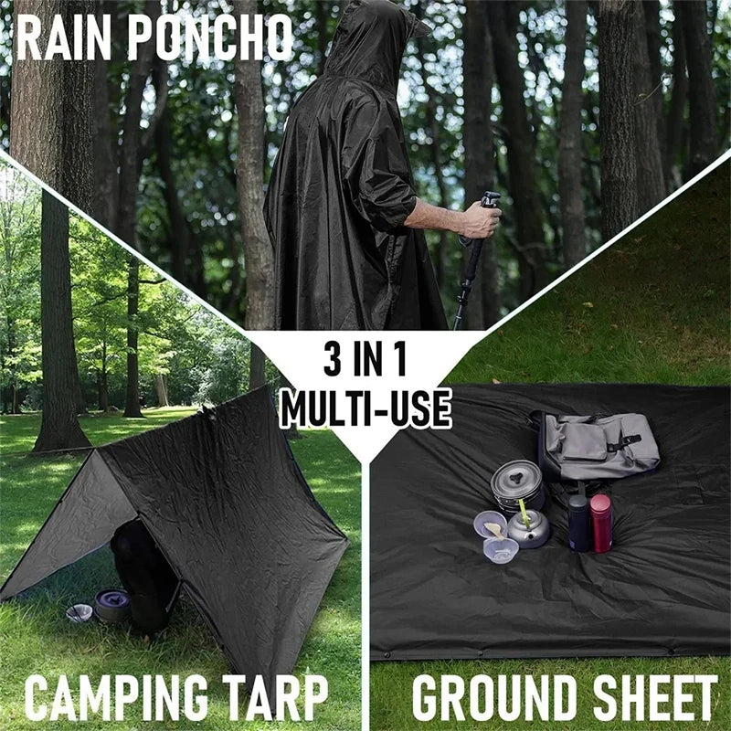 Trend Pulse M – Ghost Shell 3-in-1 Tactical Poncho Tarp Fortress – Rain Cloak / Shelter / Ground Sheet