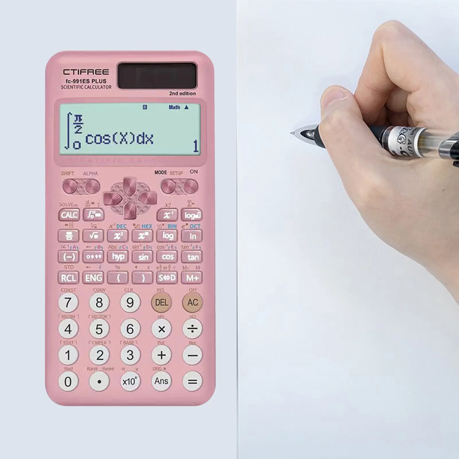 417-Function Scientific Calculator – Dual Power, 10+2 Digit Display