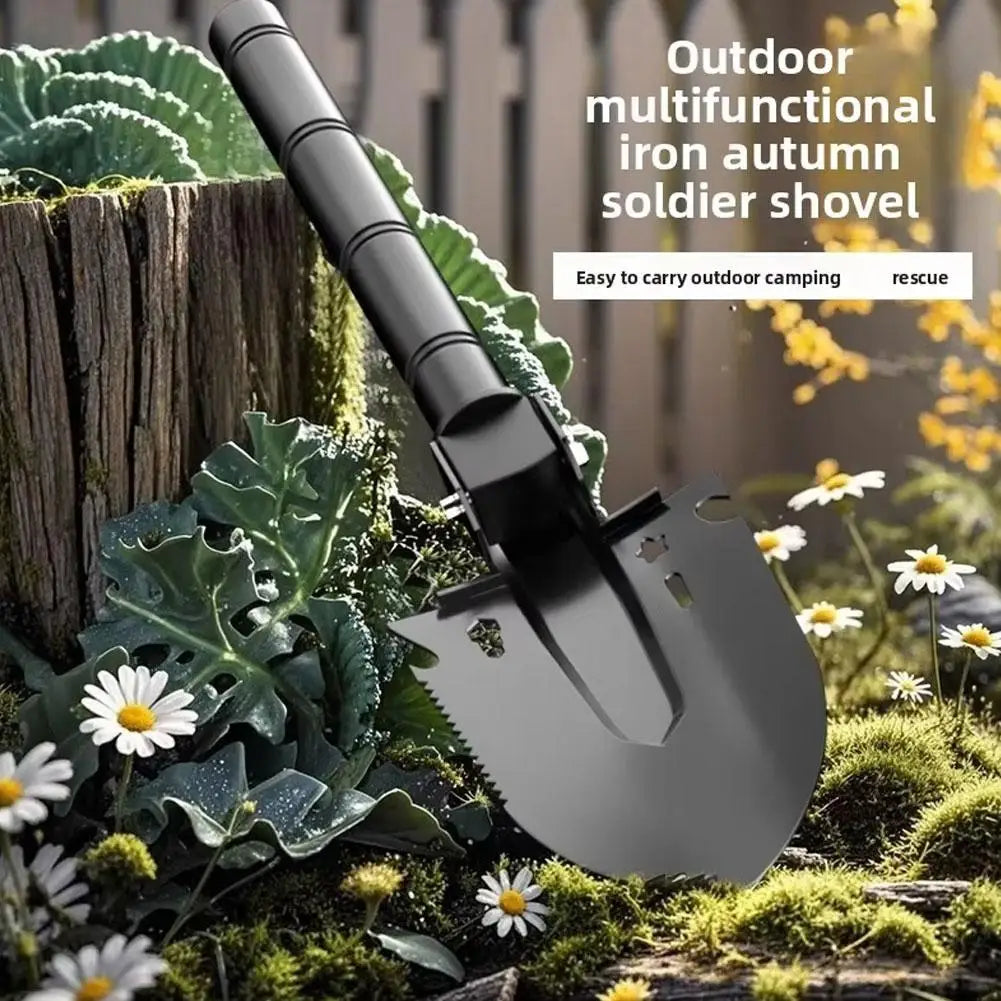 Heavy-Duty Tactical Entrenching Engine | Tri-Fold Multi-Edge Steel Spade
