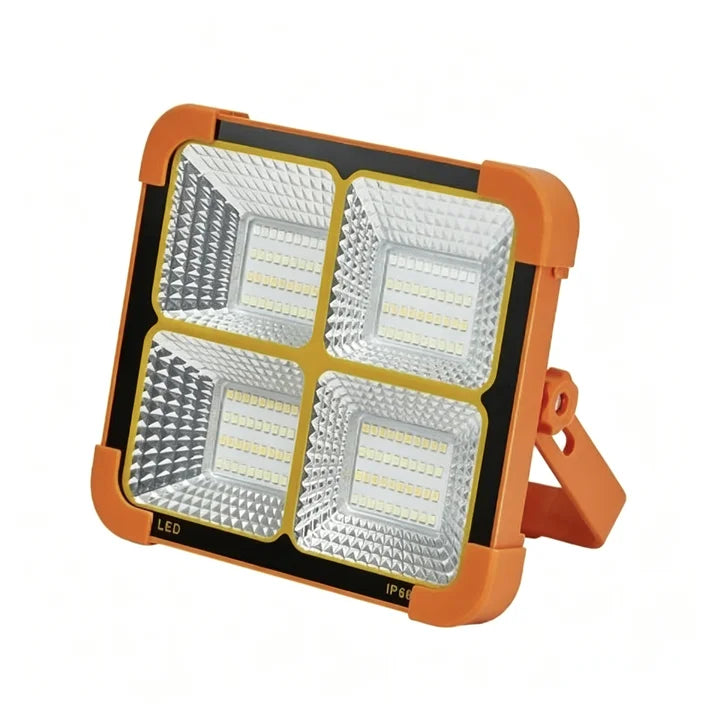 Solar Camping Light with Power Bank, IP66 Waterproof USB Rechargeable Emergency Flood Lamp