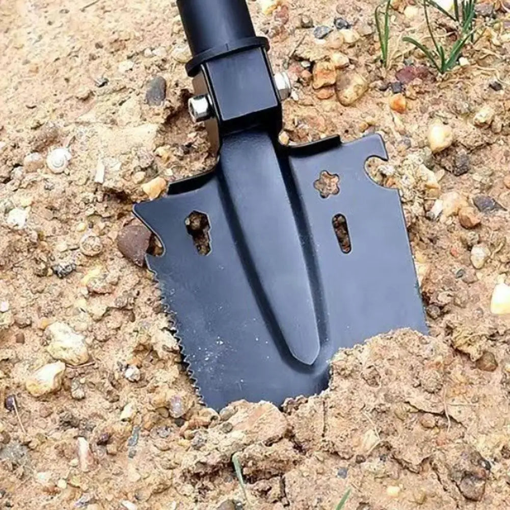 Heavy-Duty Tactical Entrenching Engine | Tri-Fold Multi-Edge Steel Spade