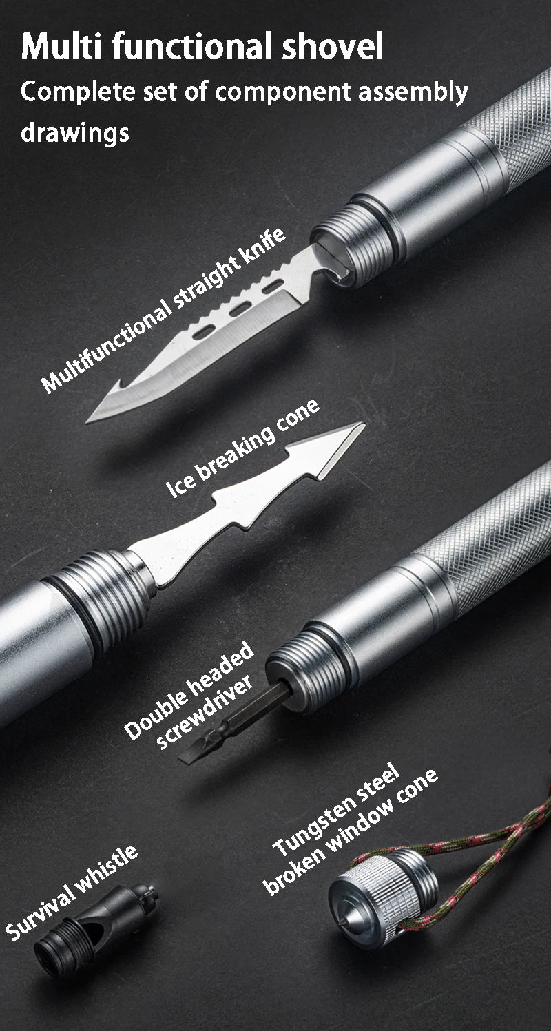 Elite Tactical Engineer Shovel | Seamless Molded Survival Multi-Tool.