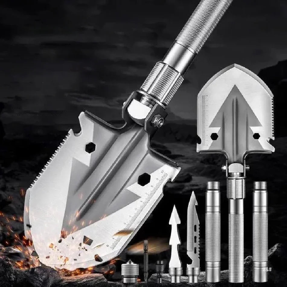 Elite Tactical Engineer Shovel | Seamless Molded Survival Multi-Tool.
