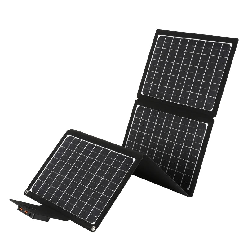 Foldable solar panel on a white background