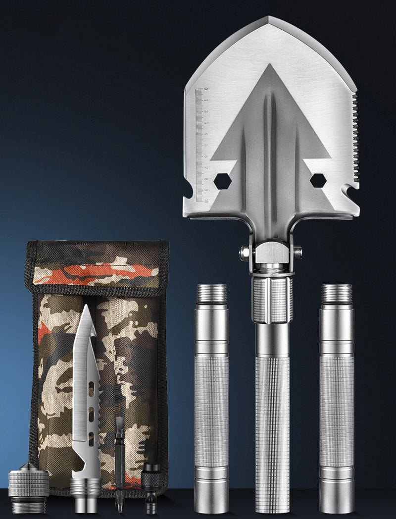 Elite Tactical Engineer Shovel | Seamless Molded Survival Multi-Tool.