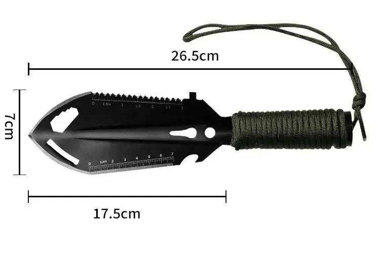 6-in-1 Tactical Micro-Survival Trowel | Paracord-Wrapped Multi-Mission Tool