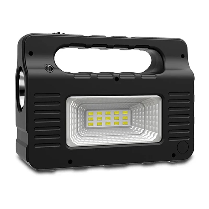 Solar Generator Lighting Kit with Solar Panel, 3 LED Bulbs, FM Radio & Bluetooth Speaker.