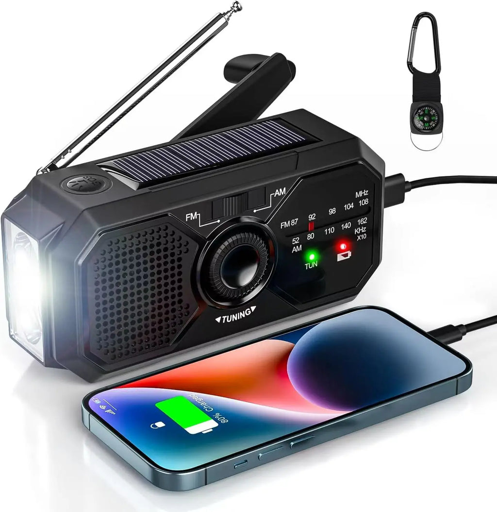 Crank radio power bank