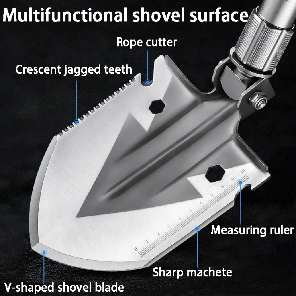 Elite Tactical Engineer Shovel | Seamless Molded Survival Multi-Tool.