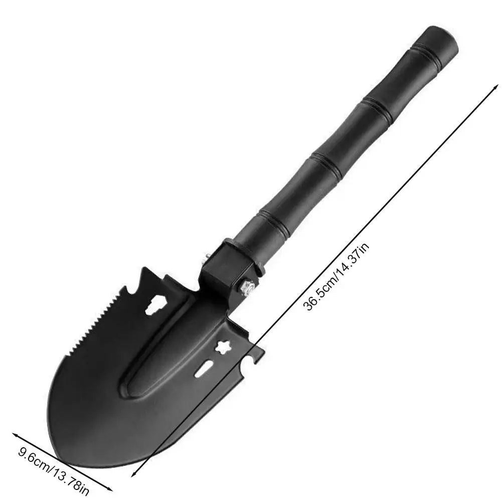Heavy-Duty Tactical Entrenching Engine | Tri-Fold Multi-Edge Steel Spade