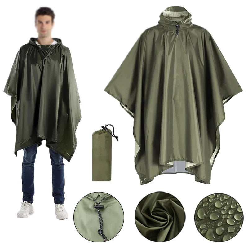 Trend Pulse M – Ghost Shell 3-in-1 Tactical Poncho Tarp Fortress – Rain Cloak / Shelter / Ground Sheet