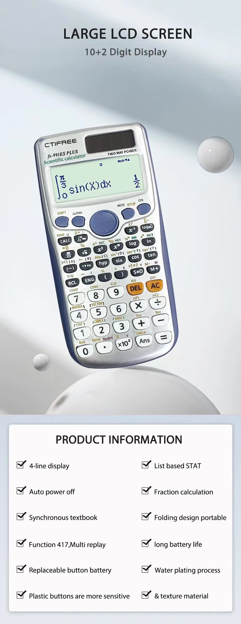 Advanced Scientific Calculator – College & High School Exams