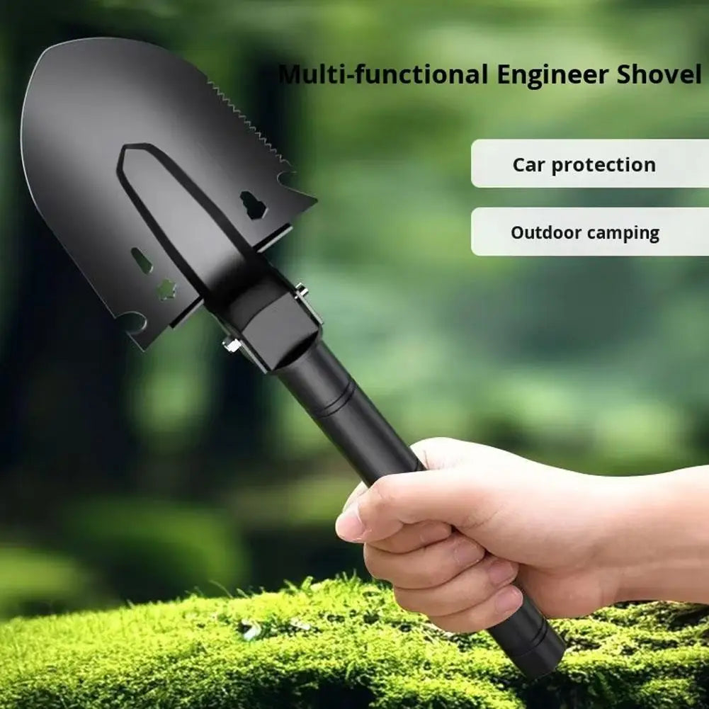 Heavy-Duty Tactical Entrenching Engine | Tri-Fold Multi-Edge Steel Spade