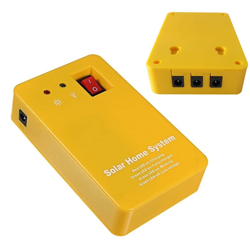 Generator Solar Panel Home System Kit With 3 LED Bulbs Solar Lamp Emergency Light 4 Heads USB Charging for Outdoor Garden