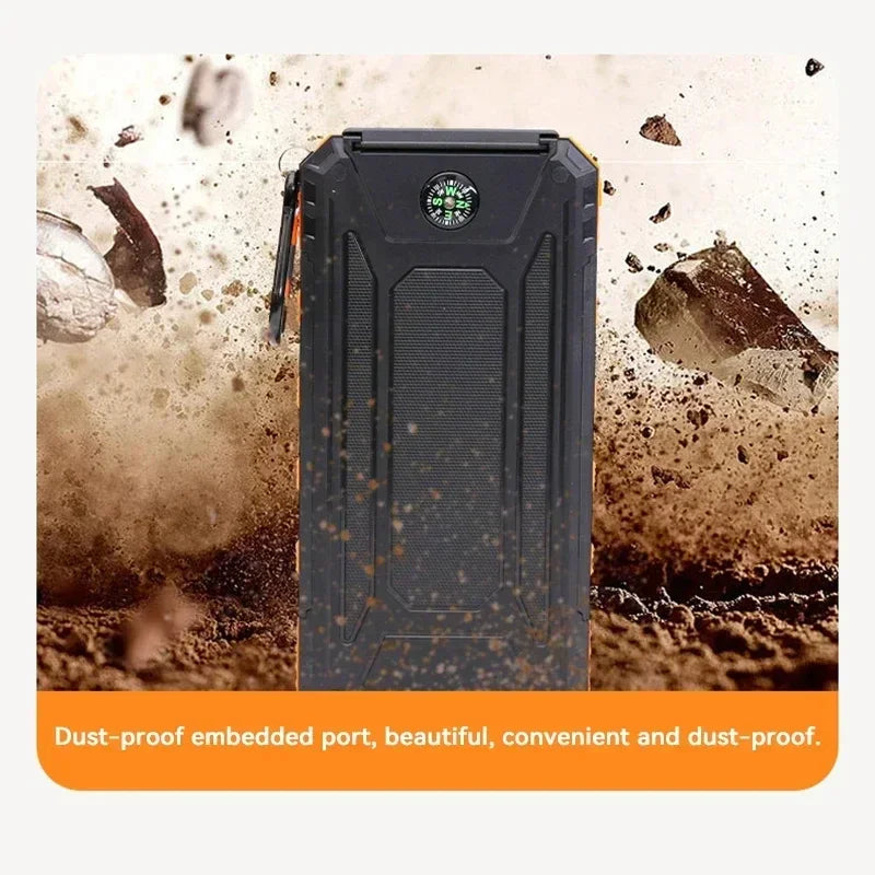 Solar Power Bank 200000mAh Ultra-High Capacity Portable Charger for Camping RV Emergency