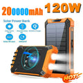 Solar Power Bank 200000mAh Ultra-High Capacity Portable Charger for Camping RV Emergency