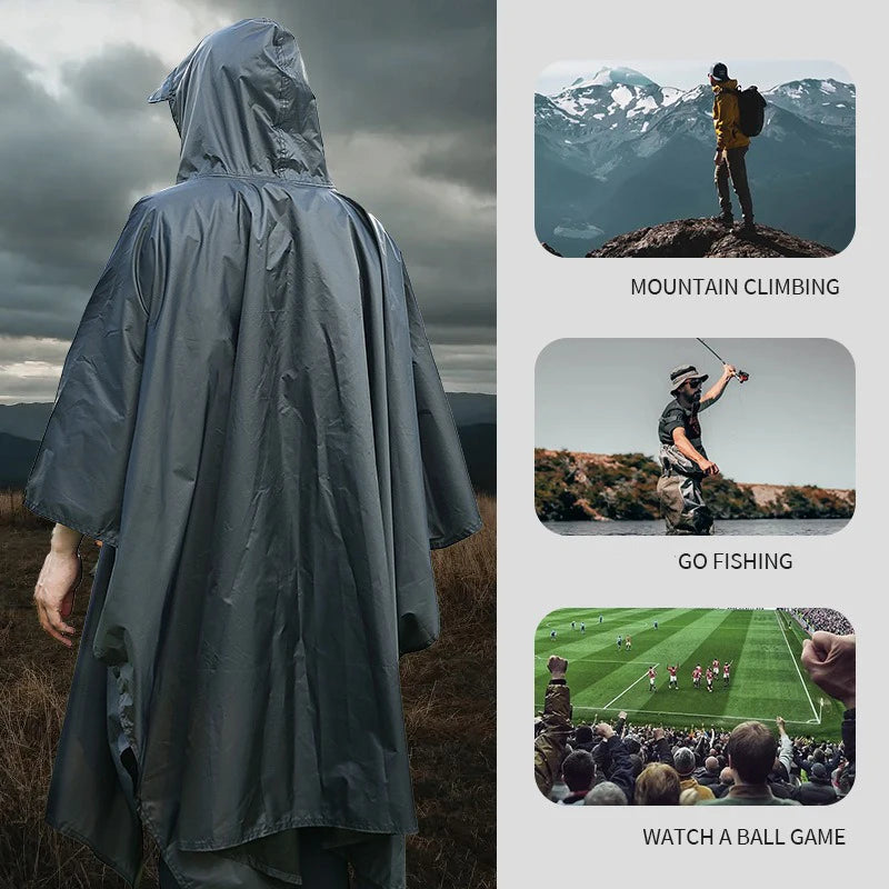 Trend Pulse M – Ghost Shell 3-in-1 Tactical Poncho Tarp Fortress – Rain Cloak / Shelter / Ground Sheet