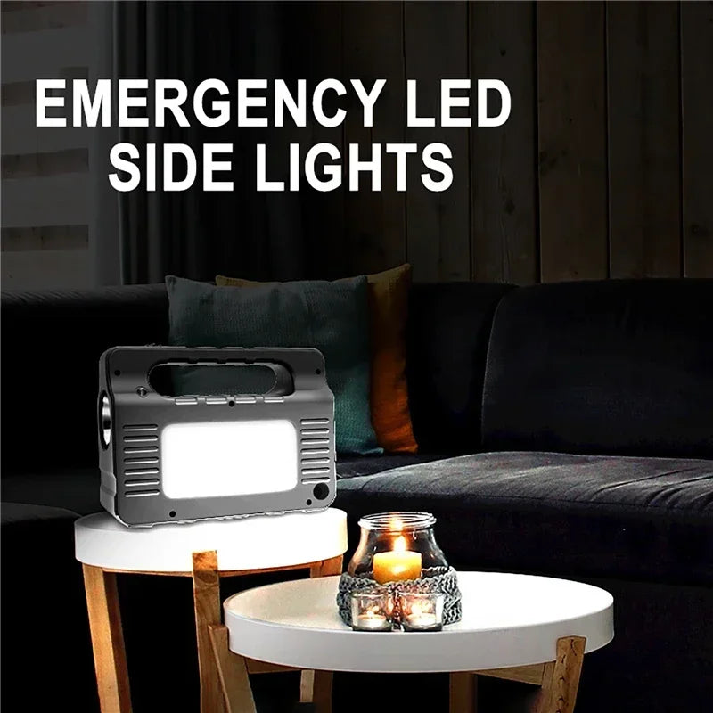 Solar Generator Lighting Kit with Solar Panel, 3 LED Bulbs, FM Radio & Bluetooth Speaker.