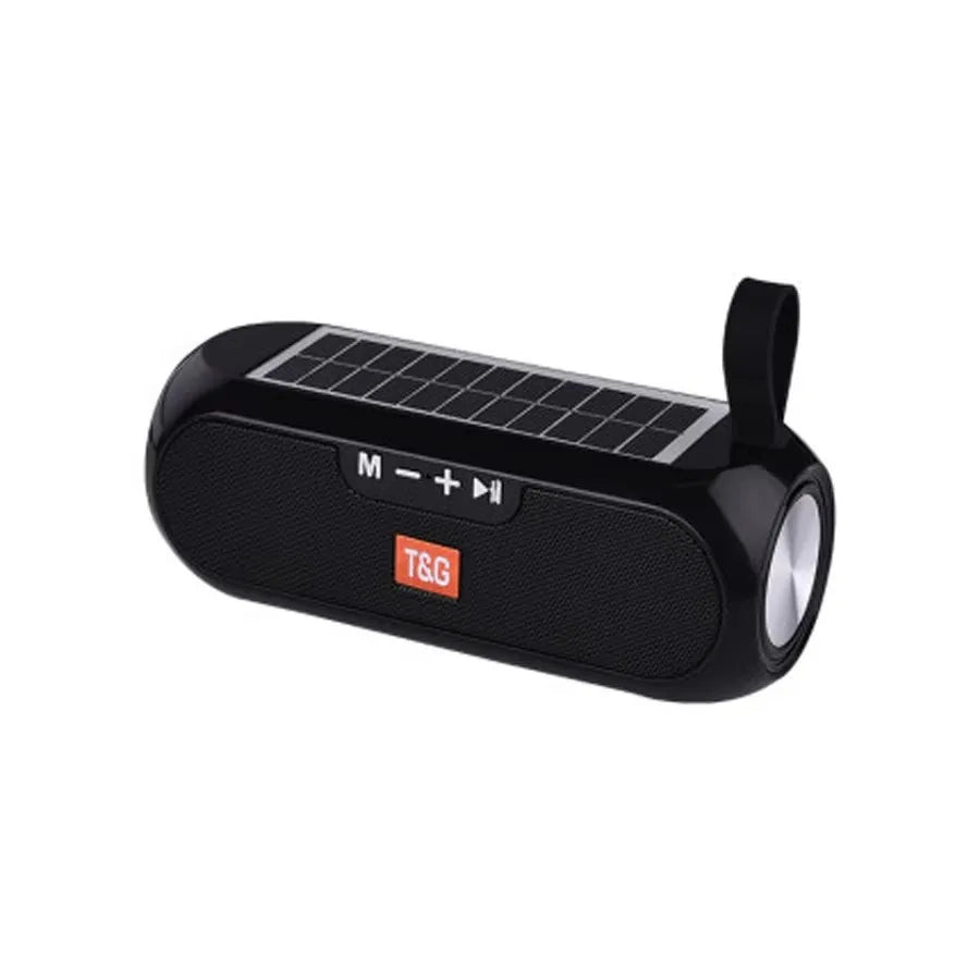 Radio Solar Charging Portable T&G TG182 Wireless Bluetooth Speaker with Auto FM Radio Tuner & 10W Loud Stereo Sound