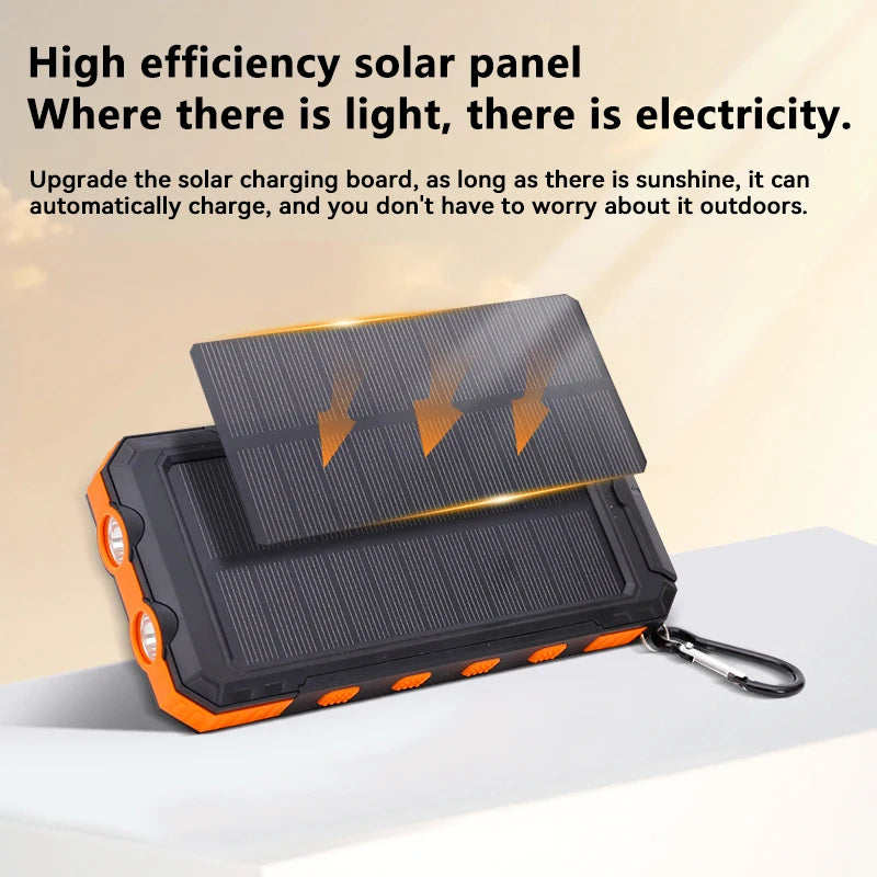 Solar Power Bank 200000mAh Ultra-High Capacity Portable Charger for Camping RV Emergency