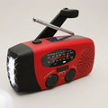 Emergency Solar Hand Crank NOAA Weather Radio - 2000mAh Power Bank, AM/FM/WB, LED Flashlight - Red Survival Radio for Preppers