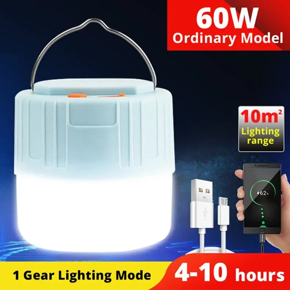 Solar Power Lantern Multi-Mode Rechargeable LED Camping Light with Power Bank
