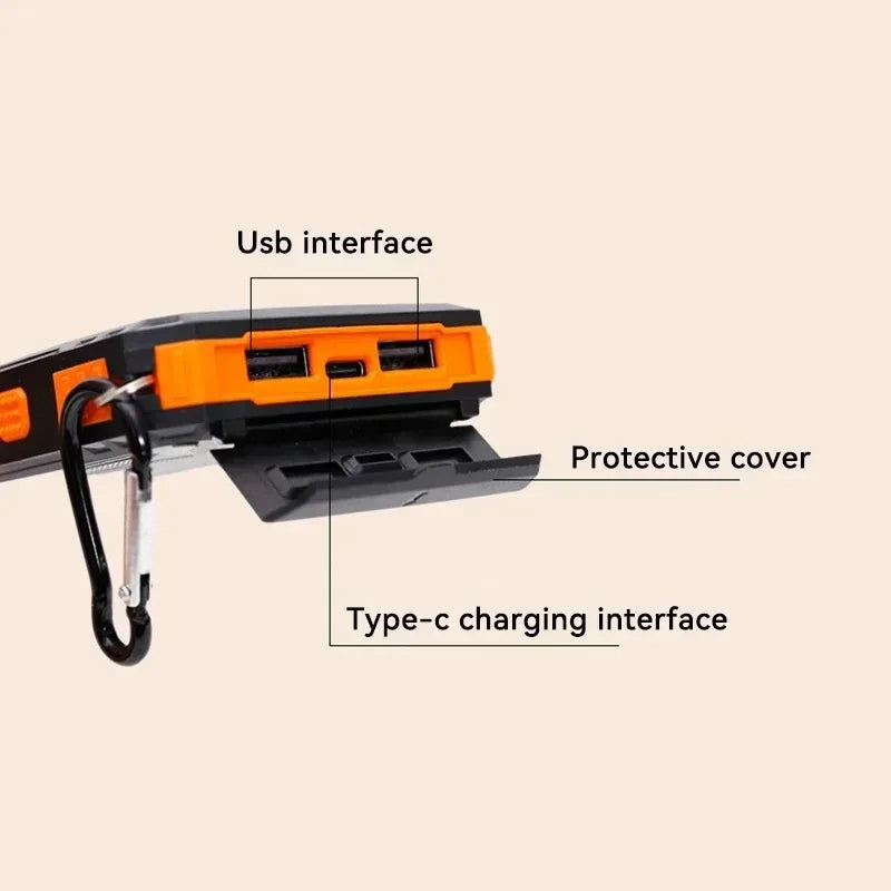 Solar Power Bank 200000mAh Ultra-High Capacity Portable Charger for Camping RV Emergency
