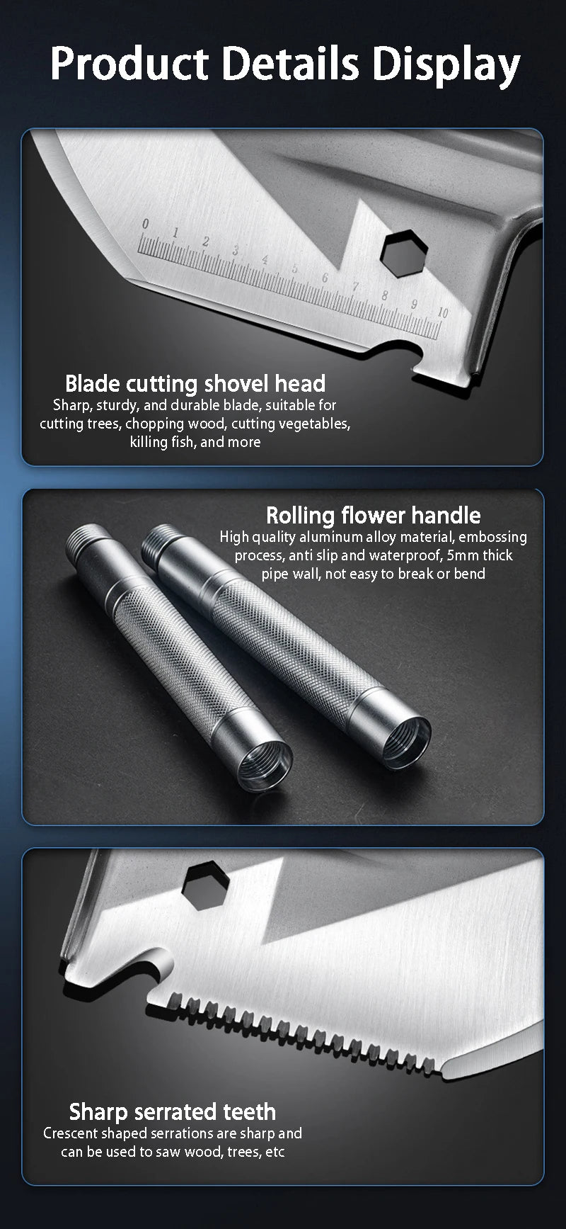 Elite Tactical Engineer Shovel | Seamless Molded Survival Multi-Tool.