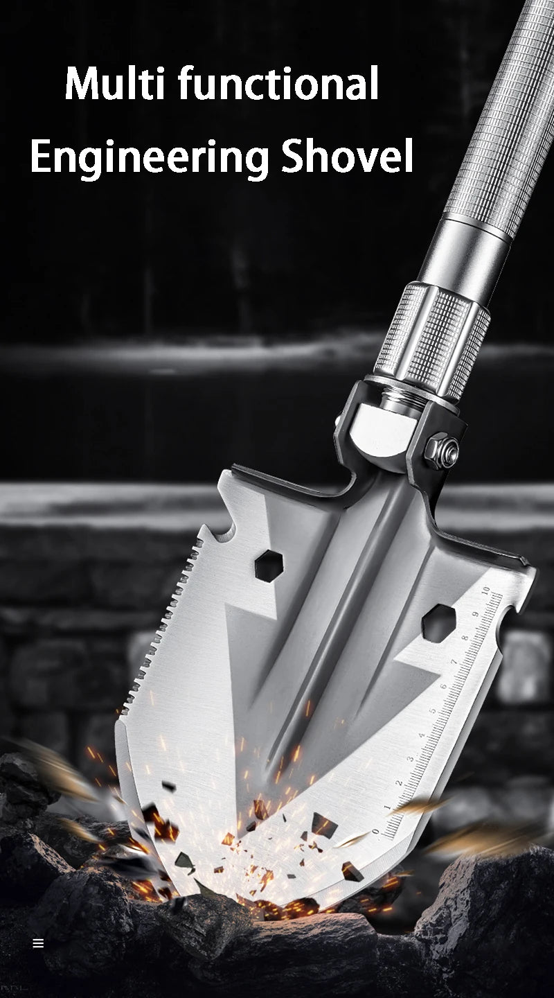 Elite Tactical Engineer Shovel | Seamless Molded Survival Multi-Tool.
