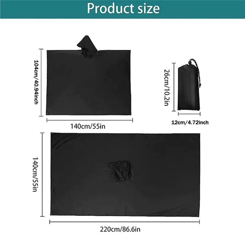Trend Pulse M – Ghost Shell 3-in-1 Tactical Poncho Tarp Fortress – Rain Cloak / Shelter / Ground Sheet