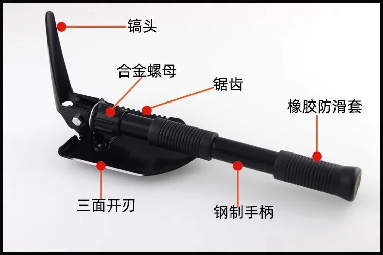 Manganese Steel Pioneer System | Thickened Tactical Shovel & Articulating Hoe.