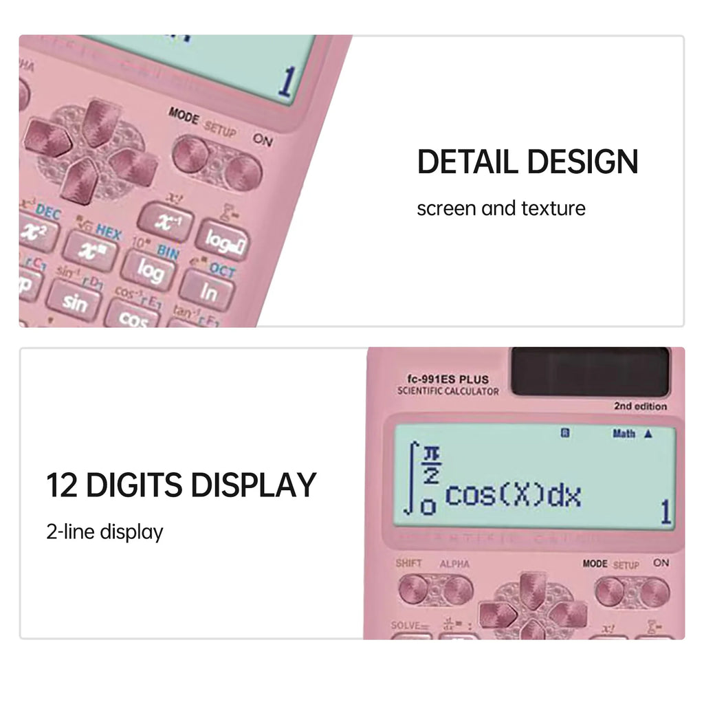 417-Function Scientific Calculator – Dual Power, 10+2 Digit Display