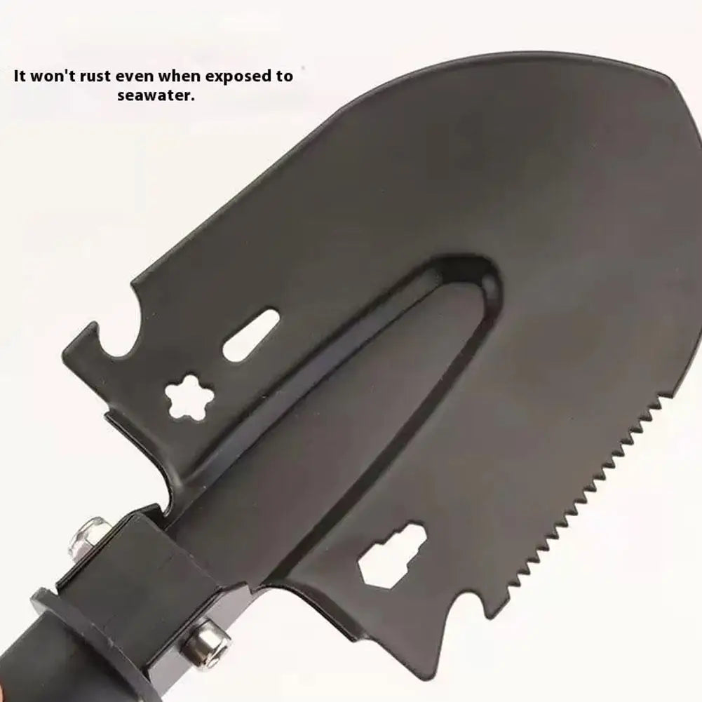 Heavy-Duty Tactical Entrenching Engine | Tri-Fold Multi-Edge Steel Spade