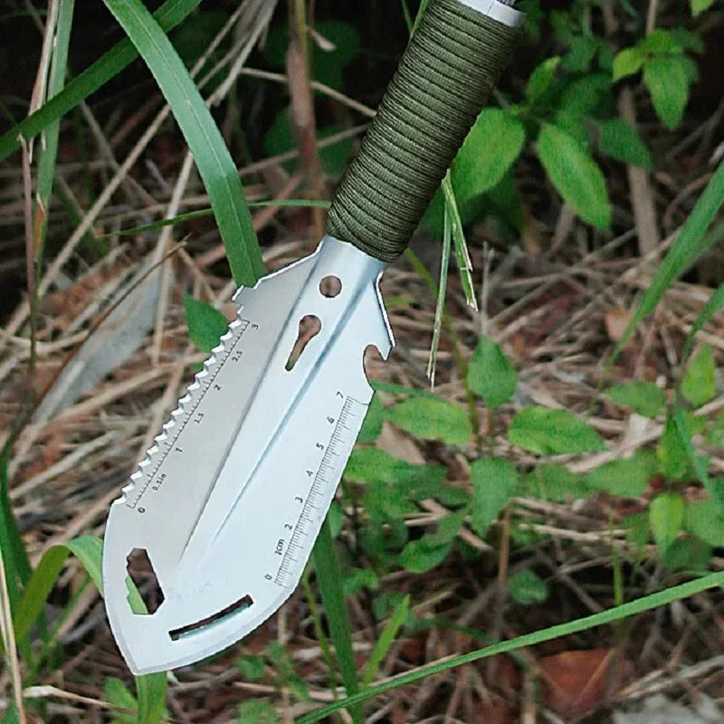 6-in-1 Tactical Micro-Survival Trowel | Paracord-Wrapped Multi-Mission Tool