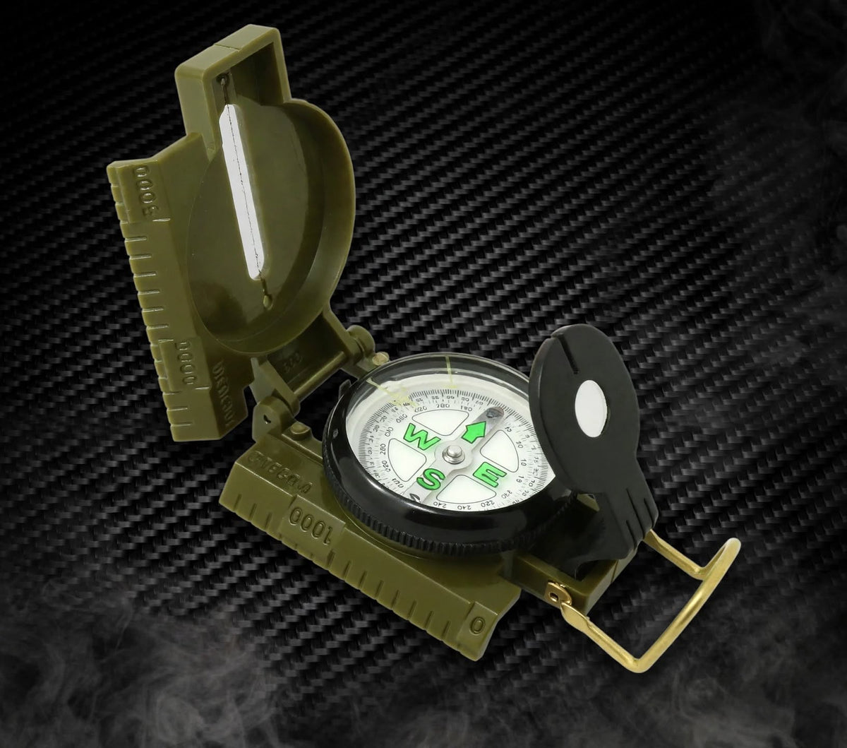 Tactical Brass Lensatic Compass - Waterproof Land Nav | Bug Out EDC